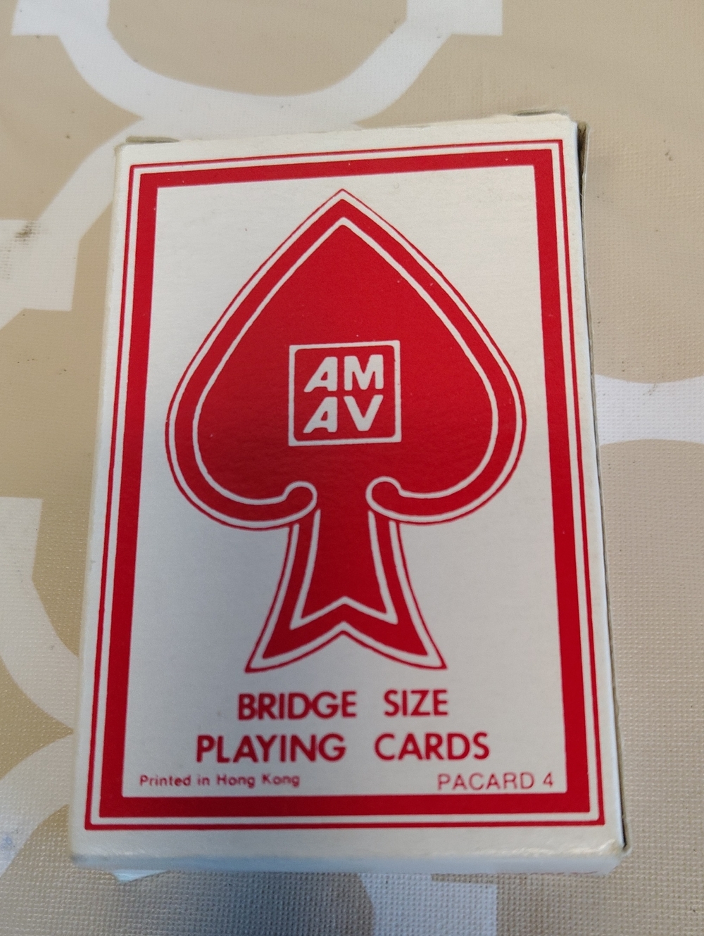 Title Vintage AM AV Marked Bridge Size Playing Cards Magic Trick Deck